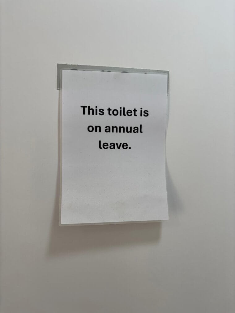 The Toilet Is Taking a Well-Deserved Vacation