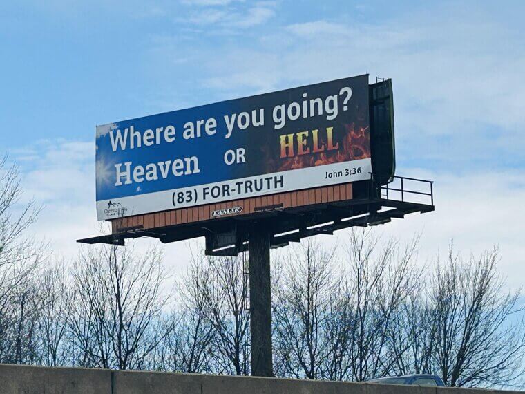A Billboard That Asks the Ultimate Question