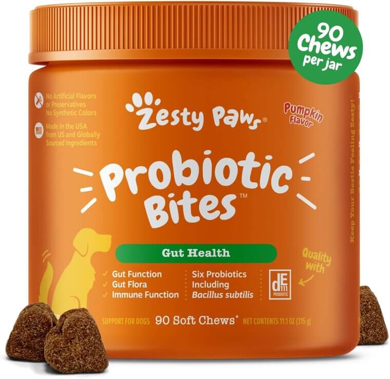Zesty Paws Probiotics for Dogs - Boost Your Pup's Digestive Health - 34% Off!