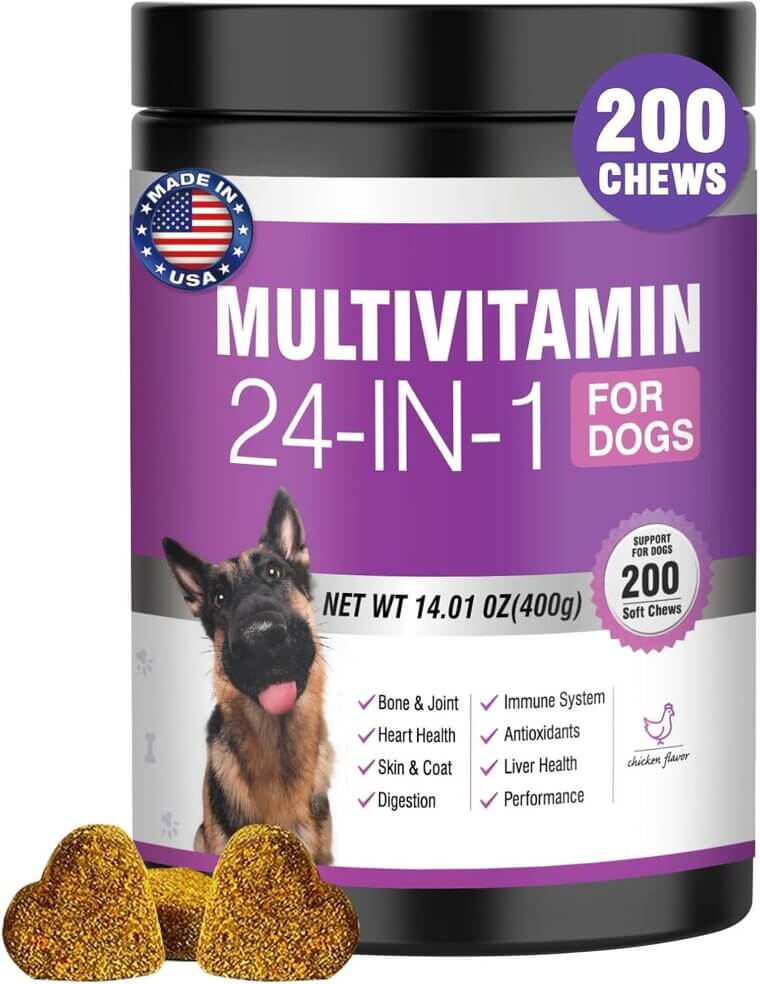 Dog Multivitamin Chewables for Vitality and Healthier Days - Now 10% Off!