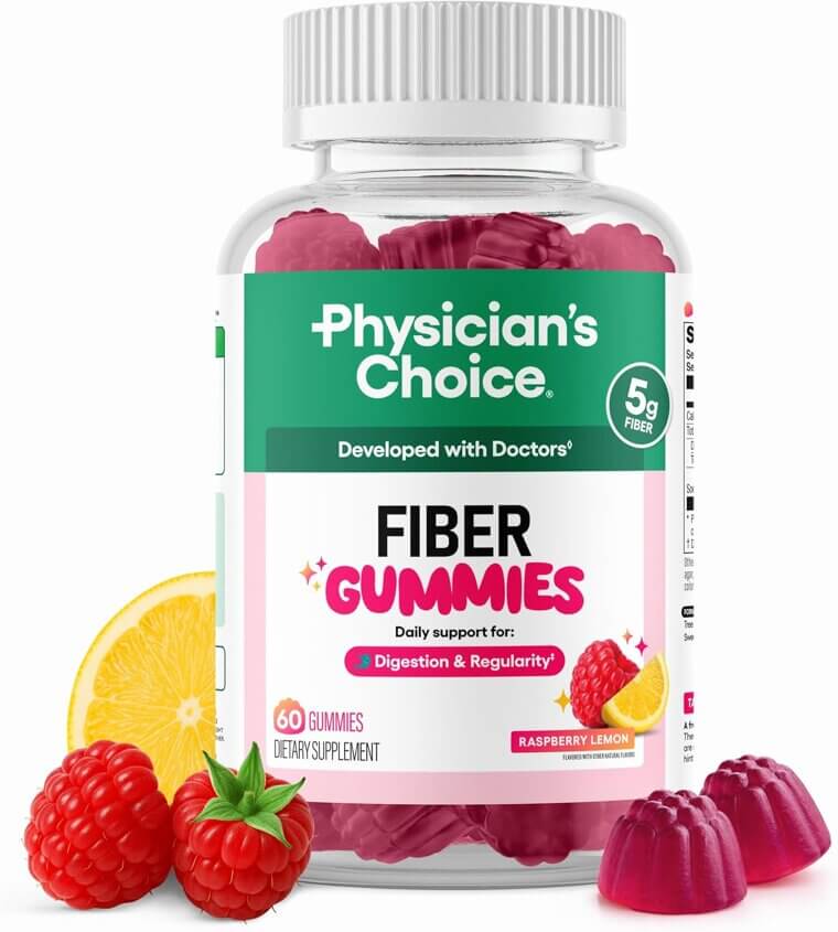 Physician’s Choice Fiber Gummies - Digestive Health & Regularity Boost - Now 32% Off!
