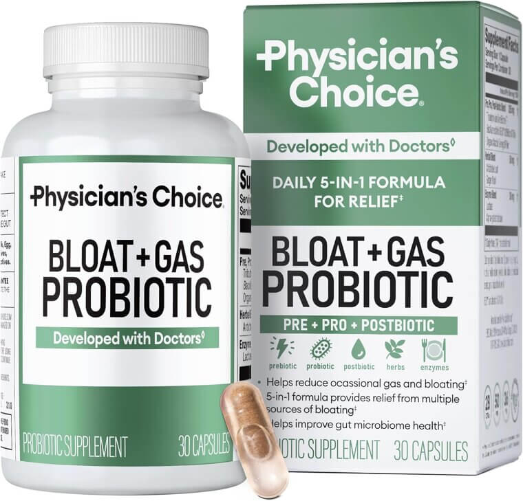 Bloat & Gas Probiotic - 5-in-1 Digestion Support - Don’t Miss the 20% Discount!
