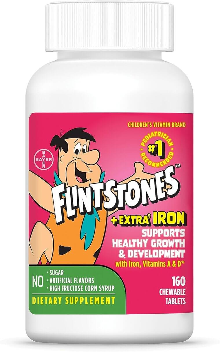 Flintstones Kids Vitamins with Extra Iron for Strong Growth - Now 30% Off!