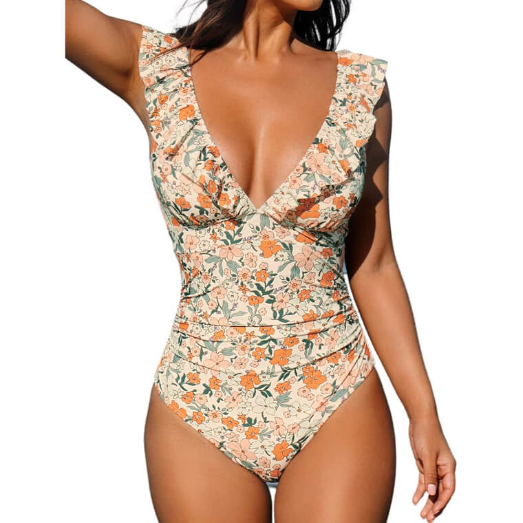 Cupshe Ruffled Swimsuit - Stylish and Comfortable Beachwear - 20% Off!
