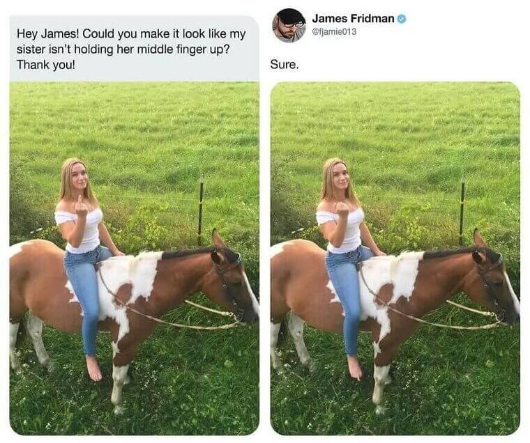 Anything But a Middle Finger!