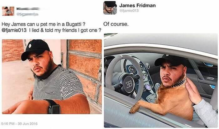 "Pet” Me In A Bugatti