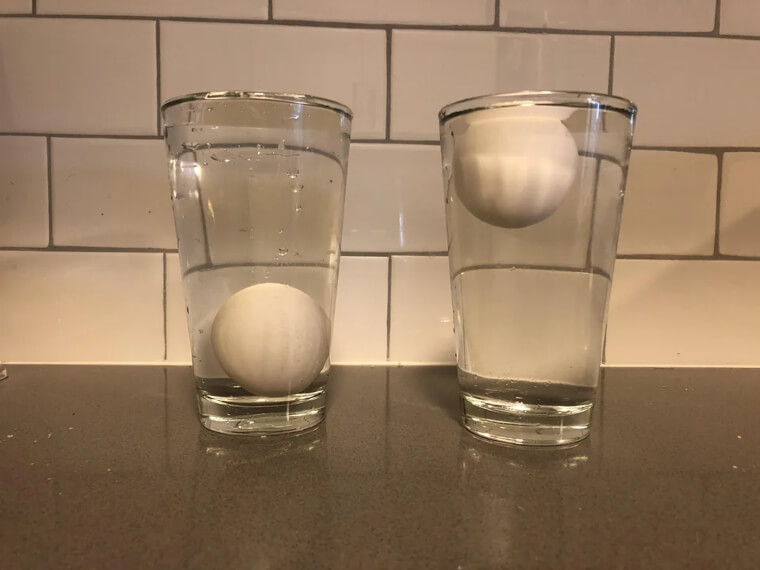 Check if Eggs Are Rotten by Putting Them in a Glass of Water