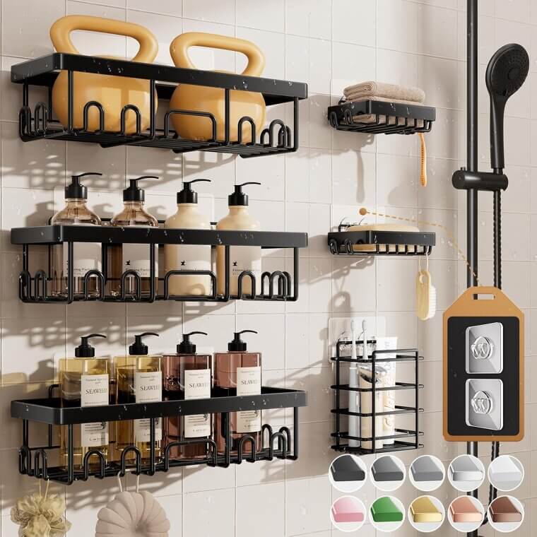 Veken Rustproof Shower Caddy for Organized Bathroom Bliss - Now 33% Off!