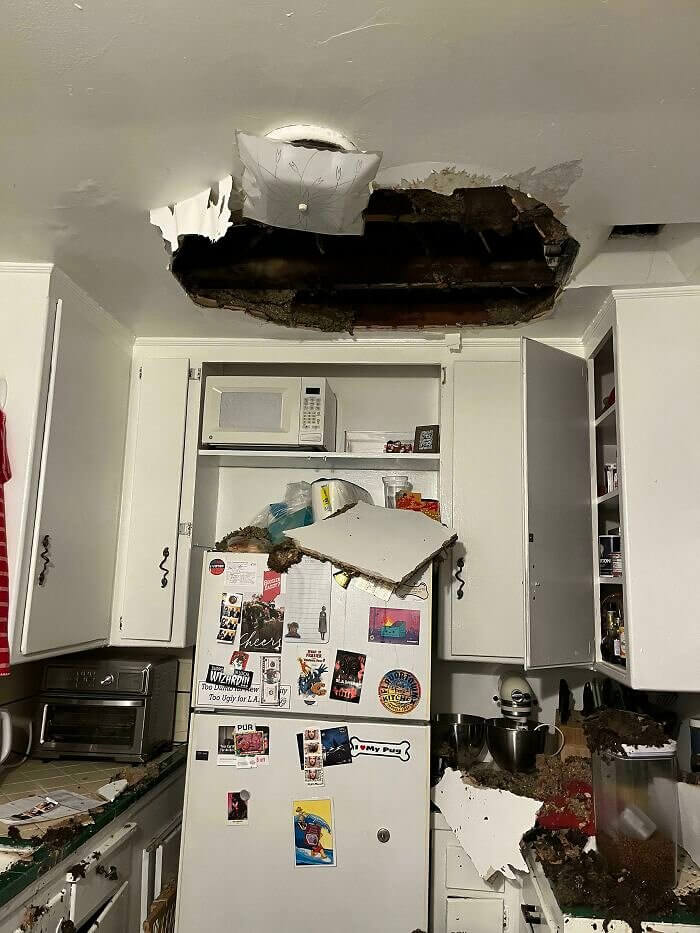 Landlord Never Fixes Sagging Roof and Then It Collapses