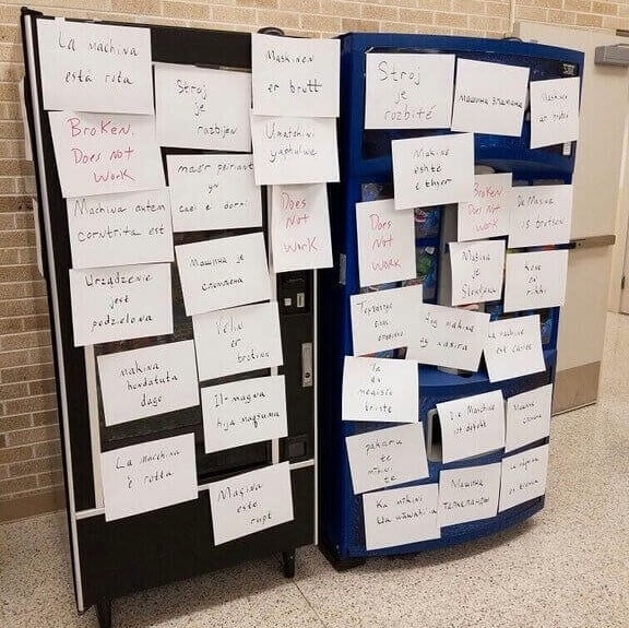 Multilingual Vending Machines