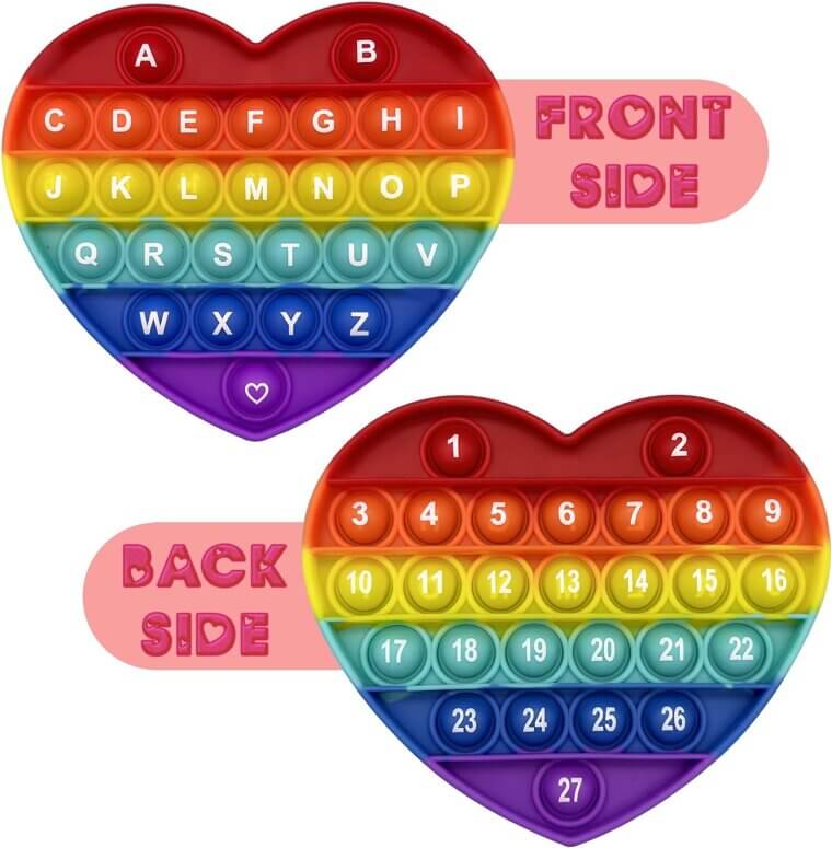 Rainbow Heart Fidget Toy - Fun Stress Reliever for Kids! 