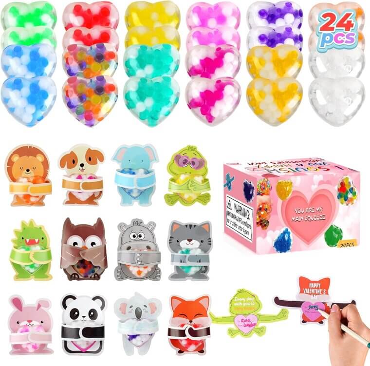 Valentine Heart Stress Balls - Fun Fidget Toys for Everyone 