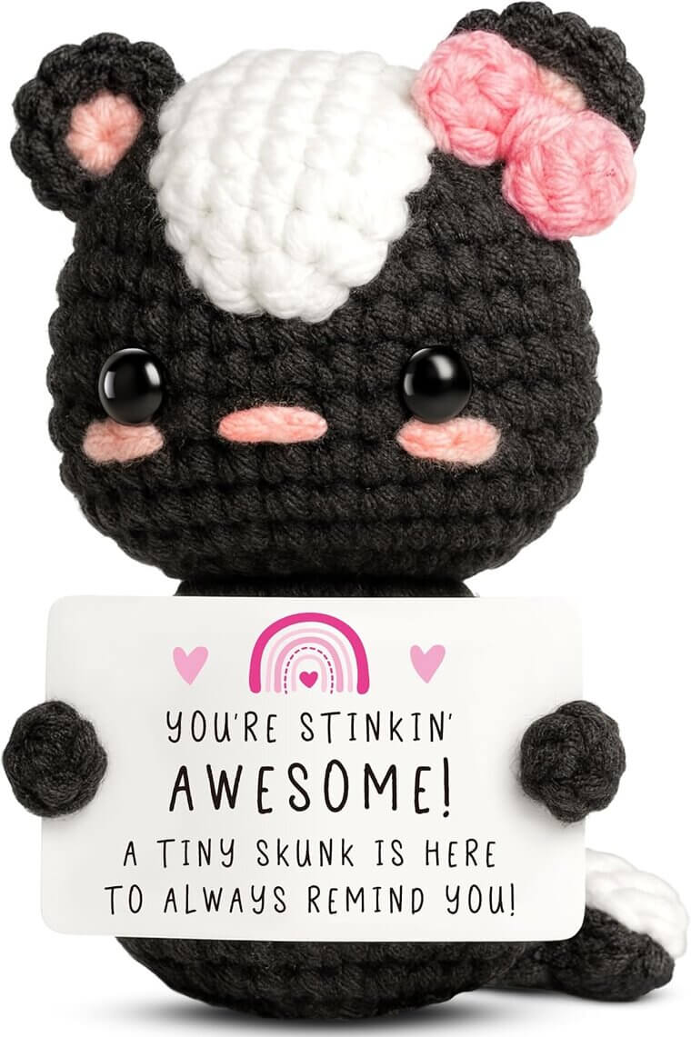 Crochet Skunk Plush - Cute Handmade Gift for Any Occasion - Now 29% Off!