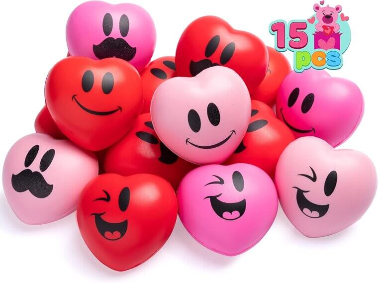 Valentine Heart Stress Balls - Perfect for Kids & Adults! 