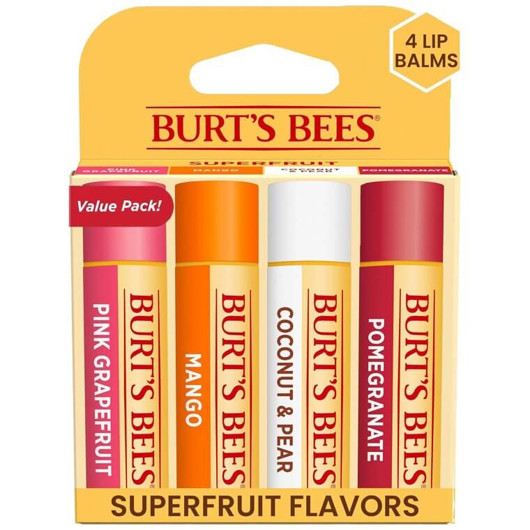 Burt's Bees Lip Balm - Natural Flavors & Hydration - 13% Off!
