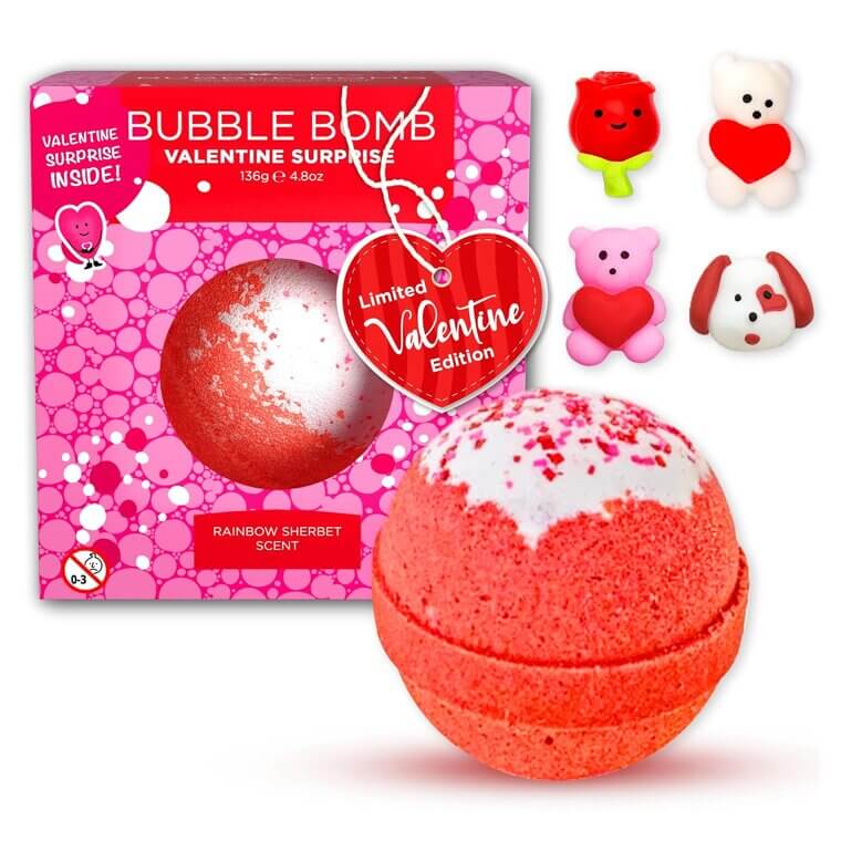 Valentines Bath Bombs - Fun Surprise for Kids & Women - Now 30% Off!
