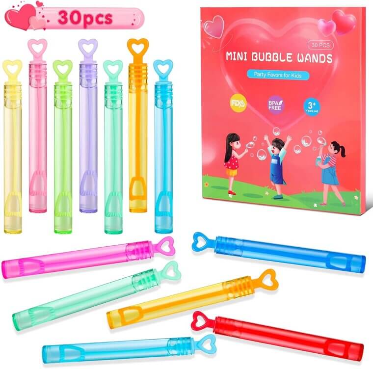 Valentine Bubble Wands - Perfect Kids Party Favors! - 14% Off!