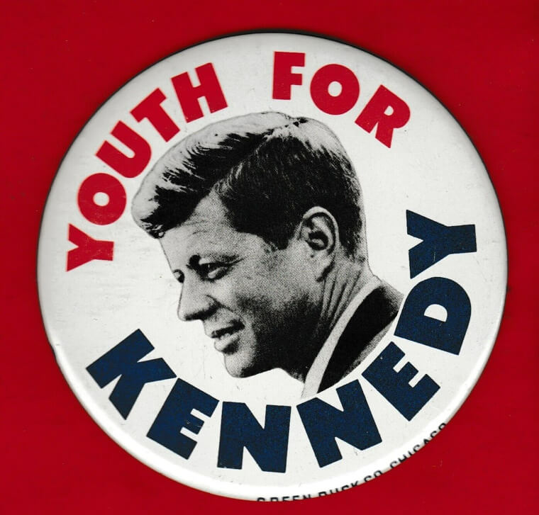 "Youth for Kennedy" Campaign Button - Estimated Value $249