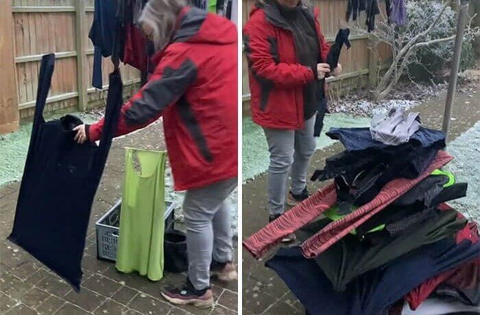 Cette famille a accidentellement congelé son linge