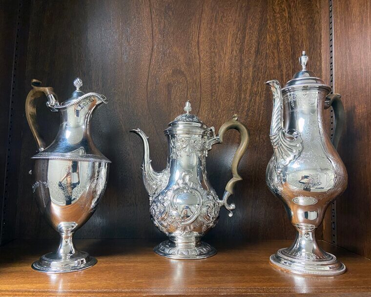 Ornate Silver Coffee Urns