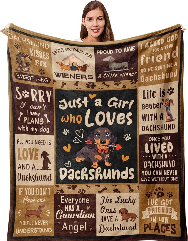 Dachshund Lover Blanket - Cozy Gift for Women & Kids - Enjoy 19% Off!