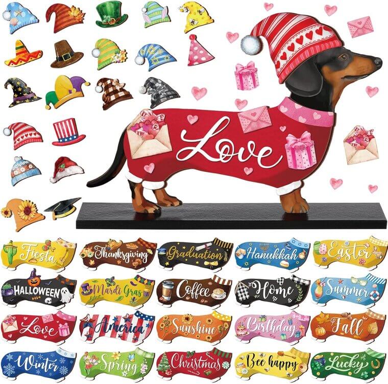 Dachshund Decor Set - Perfect for Seasonal Celebrations - Now 23% Off!