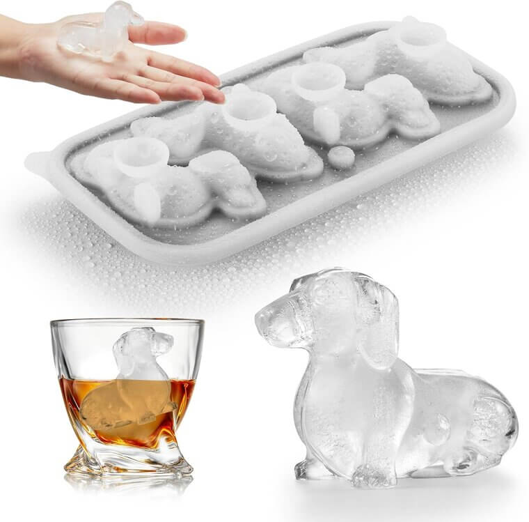 Dachshund Dog Ice Mold - Fun Ice Shapes for Whiskey & Cocktails 