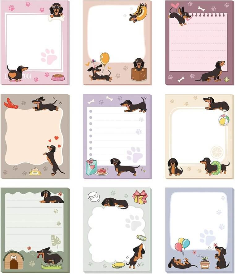 Dachshund Sticky Notes - Cute, Colorful Reminders for Home & Office - Now 24% Off!