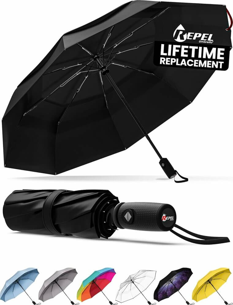 Stay Dry with Repel Umbrella - Compact, Windproof, and Durable 33% Off!