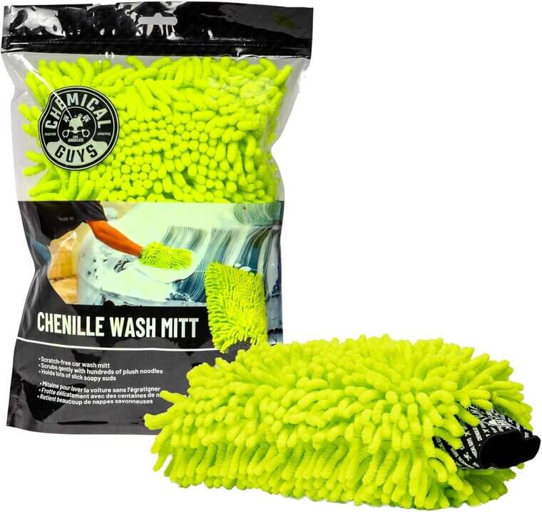 Chenille Microfiber Mitt for Scratch-Free Car Wash - Soft & Safe