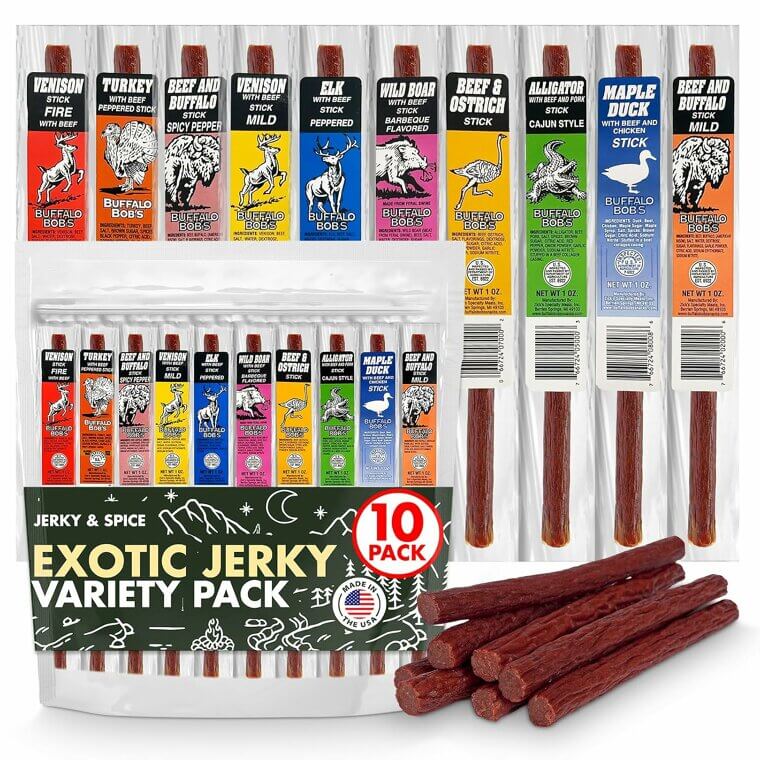 Jerky-n-Spice Meat Sticks - Exotic Flavors for Snack Lovers - Now 23% Off!