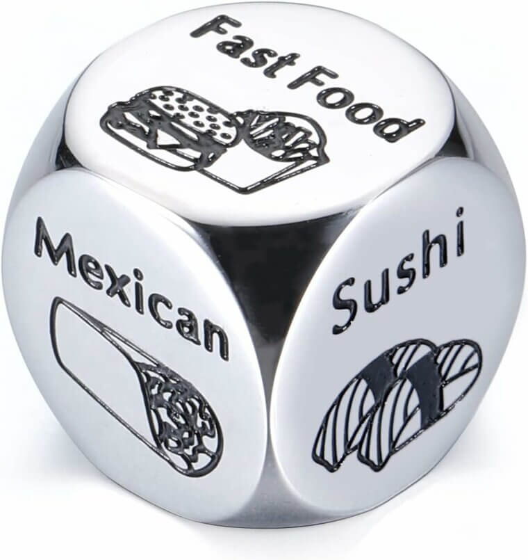 Couple Food Decider Dice - Fun Date Night Solution! - Now 13% Off!