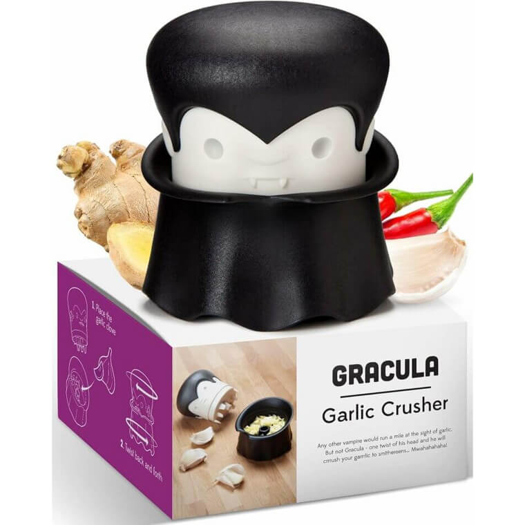 Gracula Garlic Crusher: Fun Kitchen Tool for Garlic & More - Now 38% Off!