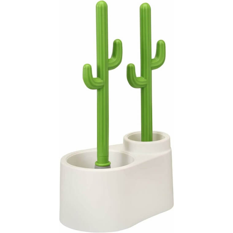 Cactus Toilet Set - Fun and Functional Bathroom Cleaning - Now 13% Off!