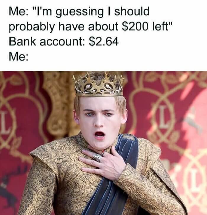 The Bank Account Balance Blues