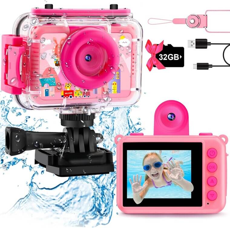 GKTZ Kids Camera - Capture Fun Underwater Adventures! - Enjoy 32% Off!