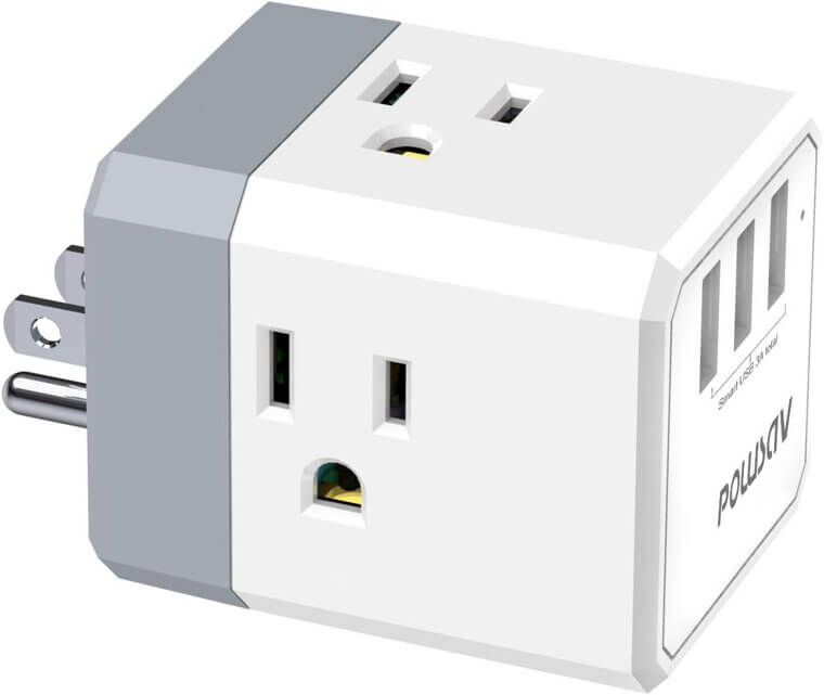 USB Wall Charger with 3-Way Splitter for Home & Travel - Don’t Miss the 23% Discount!