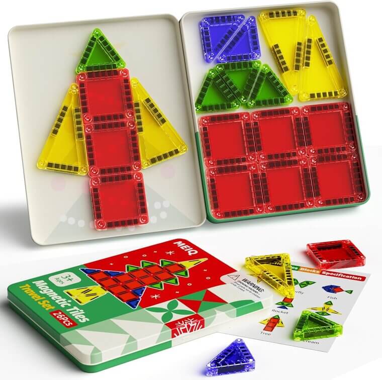 Christmas Magnetic Tiles - Perfect Festive STEM Toy for Kids - 10% Off!