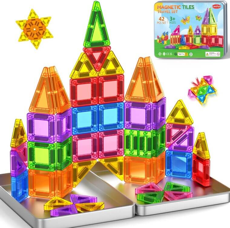 Mini Magnetic Tiles - Perfect Travel Toy for Creative Kids - Now 25% Off!