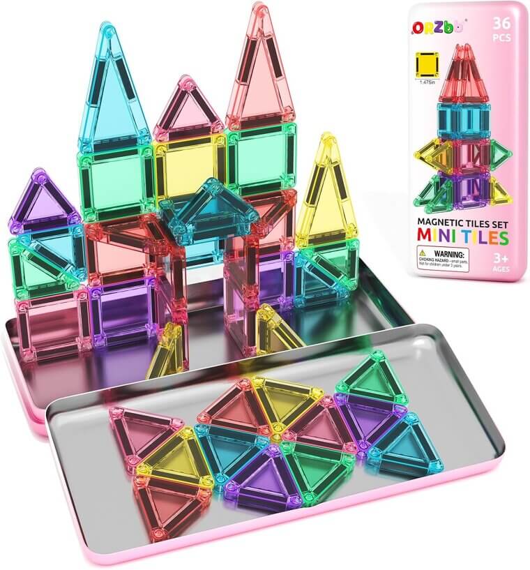 Mini Magnetic Tiles - Toddler Travel Set for Creative Fun - 21% Off!