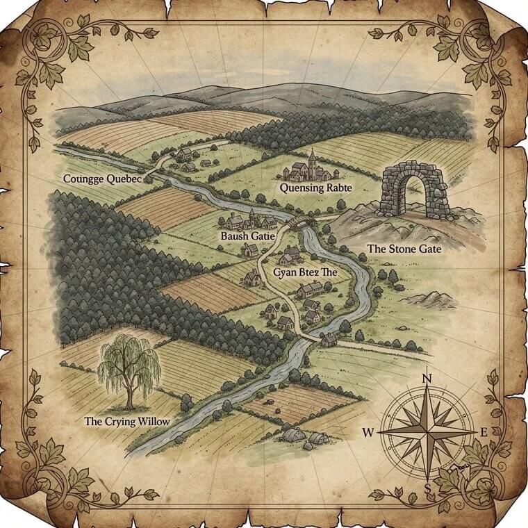 A Map Drawn in Faded Ink