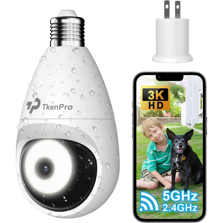 Enhance Security With Light Bulb Camera - Night Vision & AI Alerts 