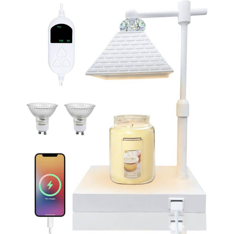 FINPOT Candle Warmer - Elegant Scent Solution with USB Ports!