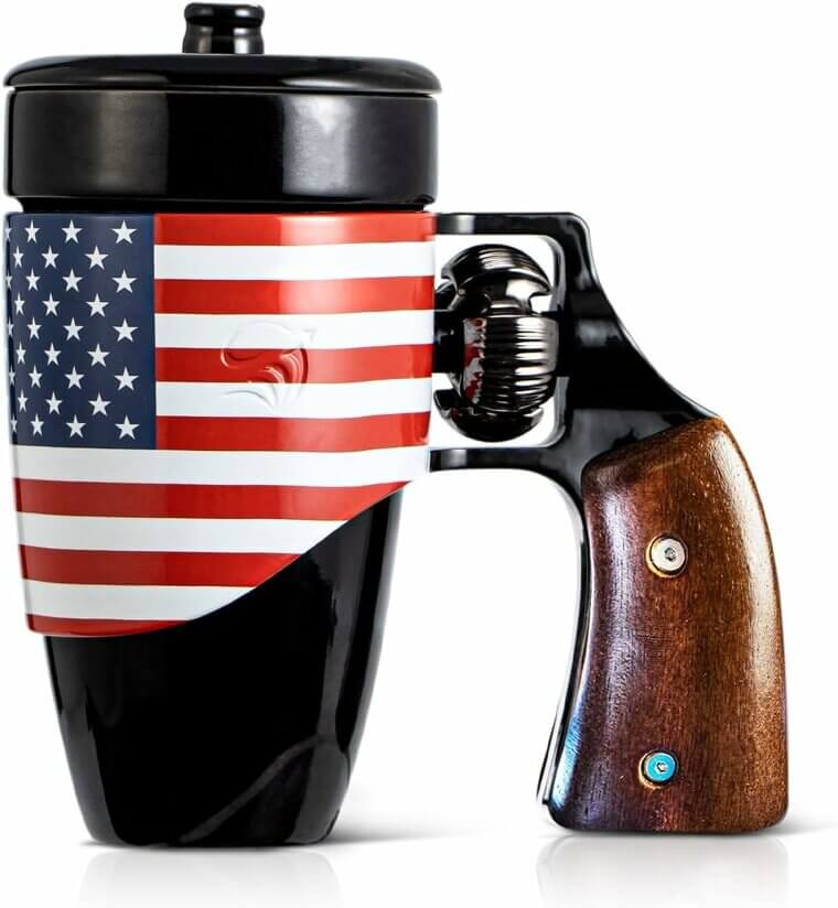 Pukomc Gun Mug - Unique Ceramic Gift for Men & Women!