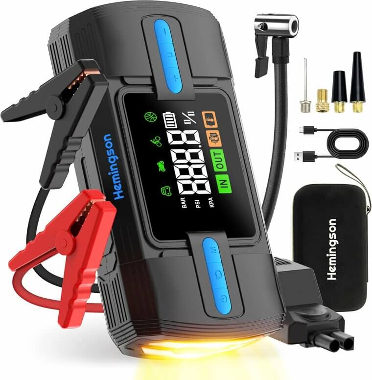 Reliable Car Jump Starter With Air Compressor -