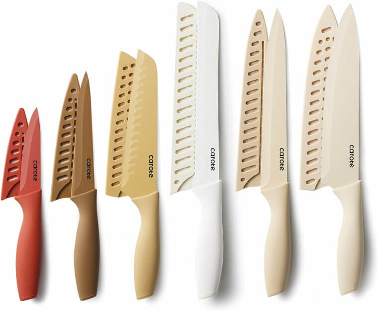 Enhance Your Kitchen With CAROTE Knife Set - Sharp, Stylish, and Rustproof Don’t Miss the 6% Discount!