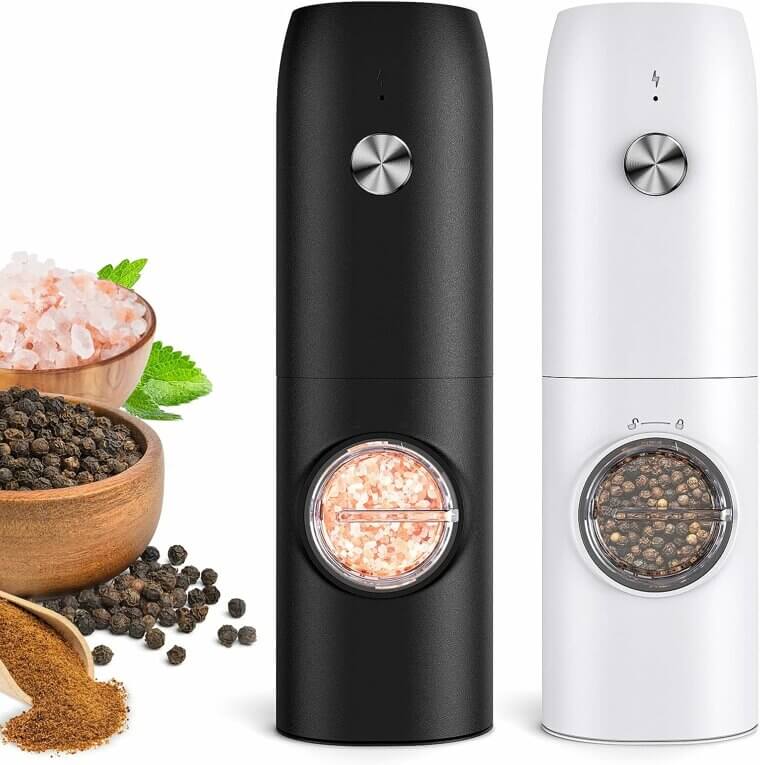 Effortless Seasoning With Electric Grinder Set - Rechargeable & Adjustable Now 37% Off!
