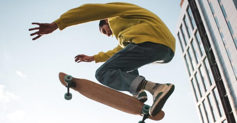 Riding Skateboards Without Helmets