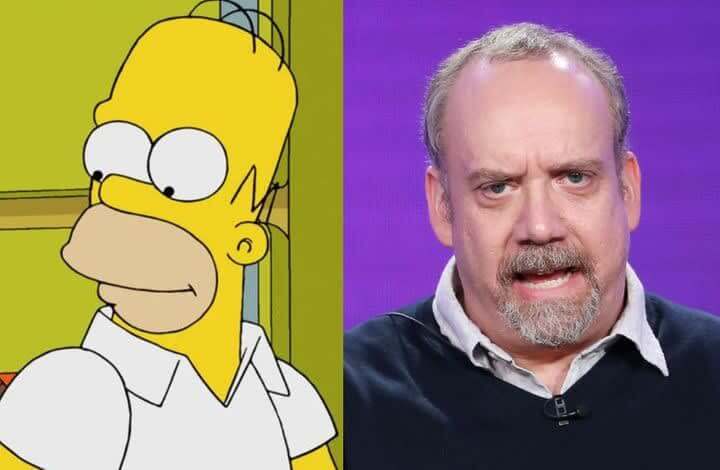 Homer Simpson and Paul Giamatti