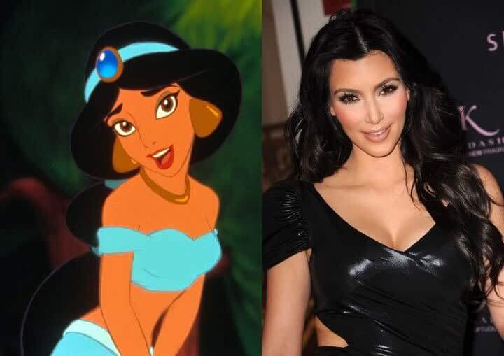 Princess Jasmine and Kim Kardashian West